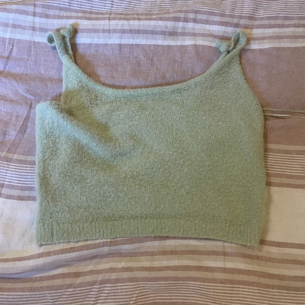 fuzzy crop top